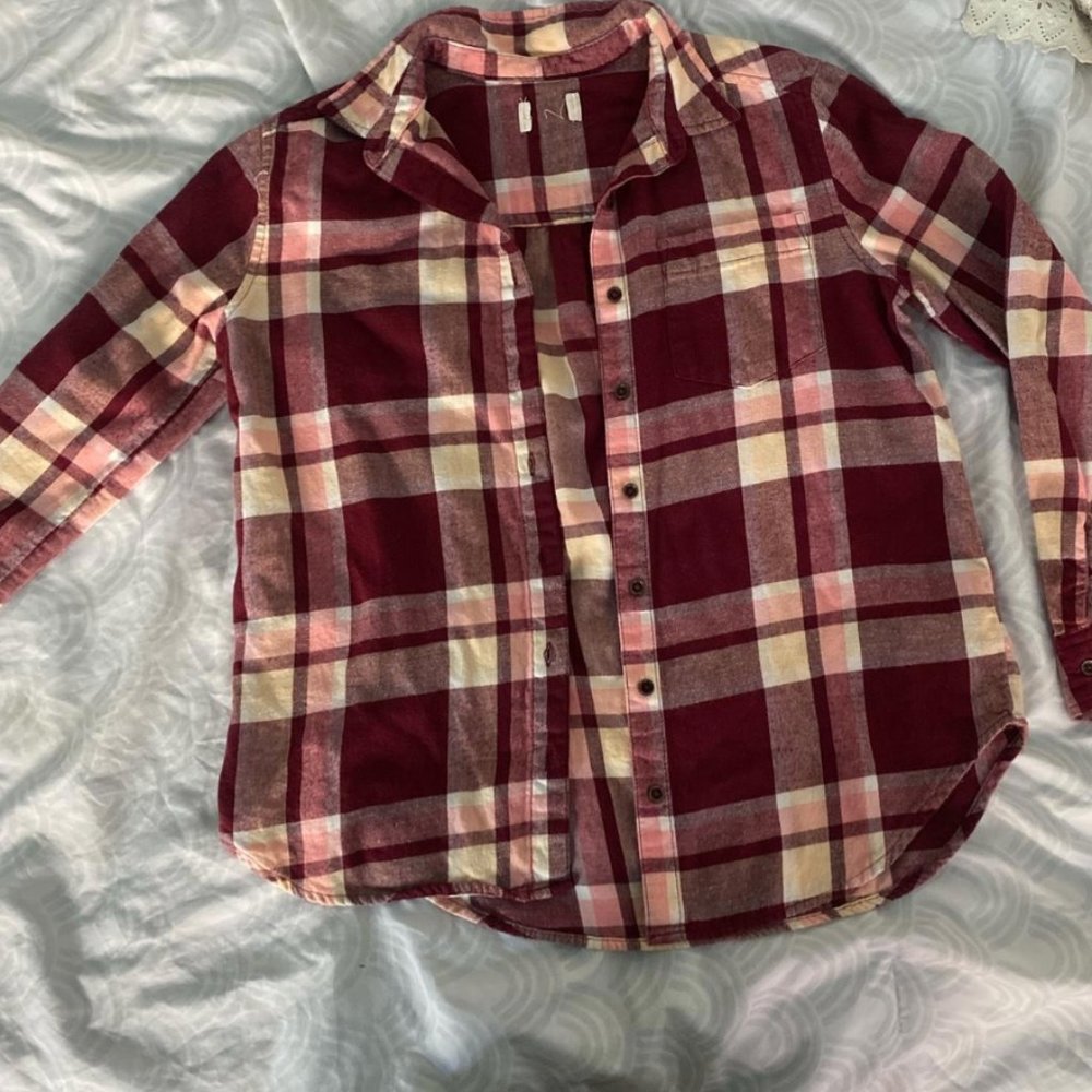 red pink and cream flannel!
